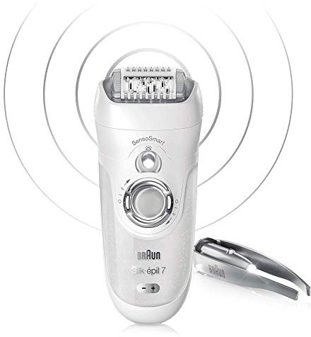 Braun Silk-épil 7 SensoSmart 7/870 Silver,White 40 tweezers Silk-épil 7 SensoSmart 7/870, Silver,White, 40 tweezers, Battery, Built-in battery, Lithium-Ion (Li-Ion), 1 h