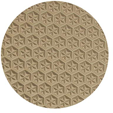 Grosse Sohlengummiplatte 250mm x 500mm 6mm stark - Star Anti Rutsch Profil zur Anfertigung von Schuhsohlen oder als Anti Rutsch Belag - made in Germany - leicht zu verarbeiten (beige)