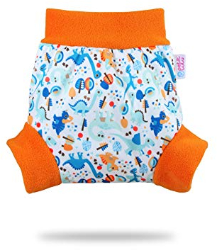 Petit Lulu Überhose (Schlupfüberhose) Größe S (4-7 kg) für Höschenwindeln (Prähistorische Tiere)