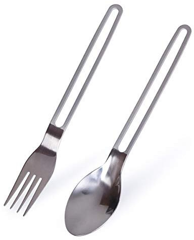 Boundless Voyage Titan Löffel Gabel Outdoor Camping Portable Geschirr Besteck Besteck 2 tlg