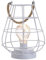 JHY DESIGN Lampe de table de chevet à piles 22cm haute sans fil batterie lampe suspendue avec ampoule LED Edison pour balcon maison patio chambre mariages intérieur extérieur (Blanc）