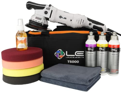ADVANTUSE Poliermaschinen Set Liquid Elements T5200 Sets - (Set mit 3 Polituren und 3 Pads)
