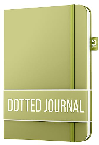 Scribbles That Matter Notizbuch A5 dotted - Your 150 Seiten Bullet Dotted Journal Auslaufsicheres, 120gsm dickes Papier für die Arbeit Hardcover notizbuch dotted (5,75 x 8,5), Birne