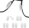 BEHLINE Lot de 5 paires de plaquettes de nez à clipser pour lunettes de soleil, remplacement pour montures, coussinets de nez antidérapants en silicone souple (11 mm, carré)