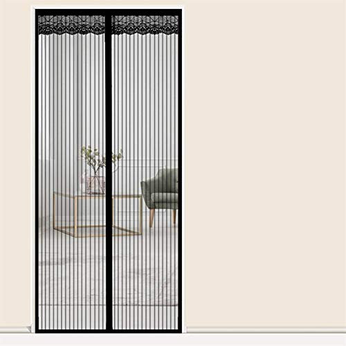 AMZERO Zanzariera Finestra Magnetica, 210x245cm Zanzariere su Misura Magnetico Velcro Chiudi Automaticamente per Casa Ufficio, Nero