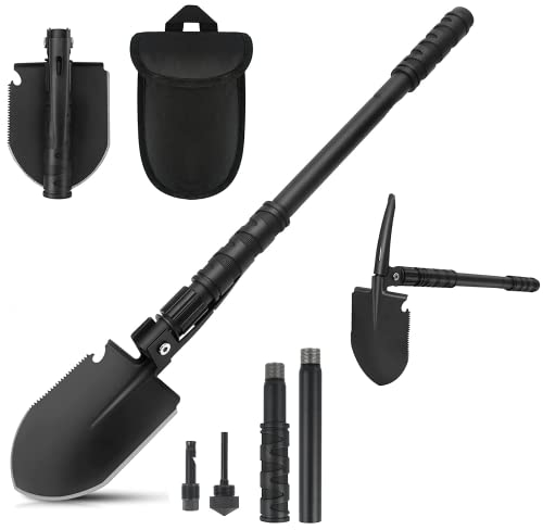 Flyego, pala di sopravvivenza con plettro, in acciaio al carbonio resistente, strumento di ingresso per fuoristrada, campeggio, giardinaggio, scavo