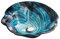 Fregadero De Cristal Moderado Pulido Azul del Lavabo del Cuarto De Baño, Cuenco Redondo del Lavabo del Arte del Cuarto De Baño,1 Accessory
