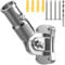 evertoco Heavy Duty T304 Stainless Steel Flag Pole Bracket - 180° Adjustable Flag Pole Holder for House with Two Installation Methods, Flag Holder for 1 Inner Diameter Pole, Wind Resistant &Rust Free