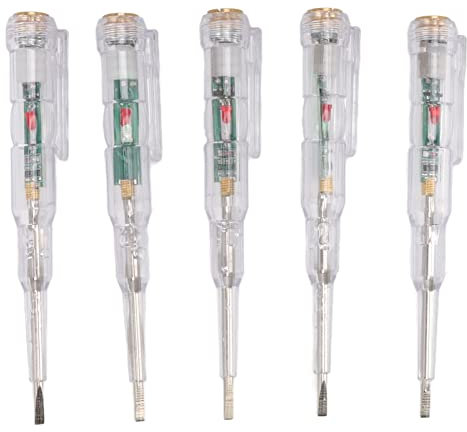 Testeur Electrique, 3mm Tournevis pour Testeur de Tension Stylo Testeur électrique Lumineux Inductif Testeur Electrique Stylo pour la Détection Marche-arrêt de Ligne