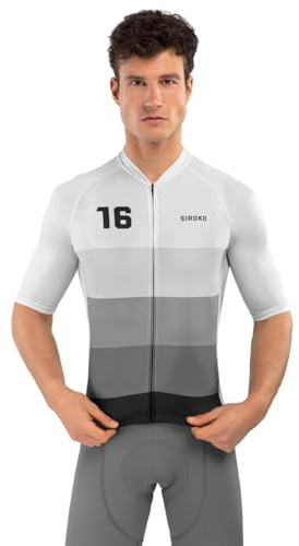 SIROKO - Radtrikot M2 Roscoff - M - Grau/Schwarz