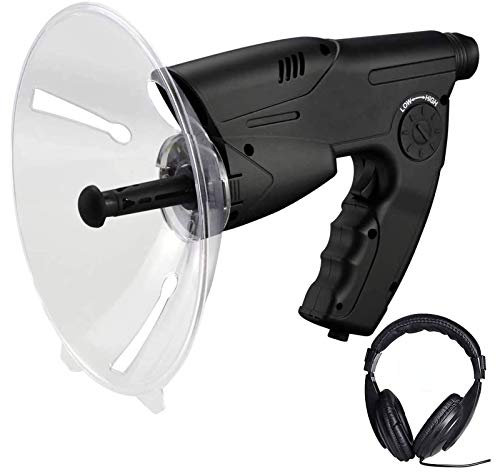 Microfono parabolico monoculare, kit di ascolto con parabola parabolica, telescopio monoculare per ascolto di uccelli da 8 x 20 mm, per dispositivo di ascolto a lungo raggio Amplificatore audio