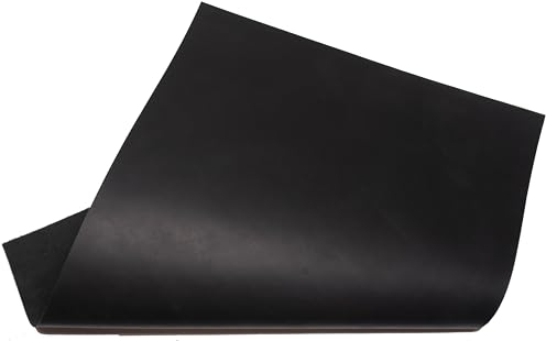 HAPPER STUDIO Rindsleder 1,7 mm Stärke Pull-Up Crazy Horse Leder. Echtlederblätter für Basteln. (1, Schwarz, A4 (210 x 297mm))