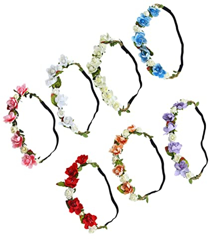 minkissy Luxuriöse Blumen-stirnband-kollektion 7-teilig Hawaii-inspirierte Blumengirlanden für Jeden Anlass