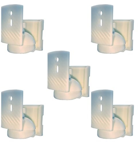 Support mural universel pour haut-parleurs, haut-parleurs, klaxons, supporte plus de 3 kg, rotation à 180°, inclinaison à 80°, distance murale de 58 mm, systèmes cinéma maison 5.1 Z906 Z607 (Blanc x5)