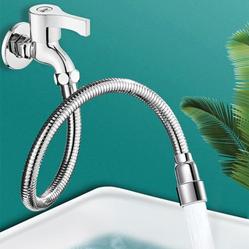 Küchenarmatur-Verlängerung, Edelstahl, Universal-Küchenarmatur-Verlängerung für Küchenspüle, Wasserhahn-Verlängerung, rutschfestes Design (40 cm)