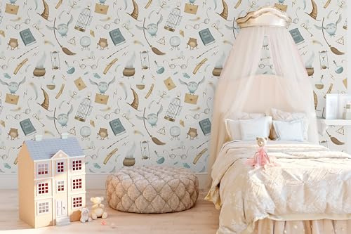 Fchen art Zauberer-Tapete, Vogelkäfig-Tapete, magische Tapete, Boho-Tapete, abziehen und aufkleben, Fliesenspiegel, böhmische Fliesen, Kontaktpapier, Schränke, Tische, Möbel, Kontaktpapier,