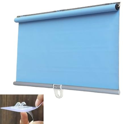 Einziehbarer Balkon-sonnenschutzrollo,Sonnenschutz Sichtschutz Verdunkelungsrollo,Federtyp Fensterrollo,UV-Schutz Fenster Jalousien,Für Schlafzimmer,Ohne Bohren,Breite x Höhe (110cm x 200cm)