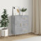 Homvdxl Modernes Sideboard mit 3 Schubladen & Tür für Wohnzimmer, freistehender Schrank, Aufbewahrung, kleiner Schrank, Buffetschrank für Wohnzimmer, Esszimmer, Flur, Grau (Golden)