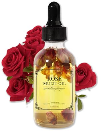 Rose Body Massage Oil for Muscle and Joint Pain Relief - Natural Essential Oil, Relaxing, Warming, Moisturizing Body Oil for Women