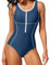 Charmo Badeanzug Damen Sport Bademode Einteiliger Badeanzug Bauchweg Strandmode Swimsuits Women Sport Schwimmanzug mit Cups