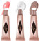 Liquid Blush+Contour+Highlighter mit Kissen Applicator Befestigt, 3 Stück Make Up Wand Set, Seidige Flüssige Milk Schminke Stick, Schimmer & Matte, Lange Anhaltende, Wasserfest Leichte Textur