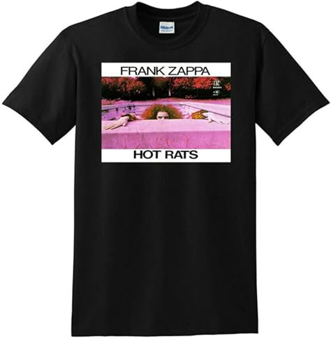 Lectoure Pure Men's Short Sleeve?Frank Zappa T T-Shirt Hot Rats Vinyl CD?Top T Shirt Black M
