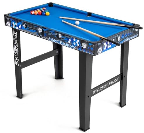 Power Play 3ft Stand Up Pool Table Game, Kids Pool Game, Arcade Game for Kids with Ergonomic Handles, Outdoor Indoor Use