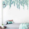 Leaf Wall Stickers Bedroom - Hanging Green Vine Decals Self Adhesive Wallpaper Plants Leaves Sticker for Living Room Sofa Dining Rooms Kitchen TV Background Walls Decor 0413