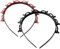 NEWHE 2 Stück Haarreifen mit Klammern, Haarreif mit Clips Damen, Haarnadeln Friseurbedarf, Stirnband Haarhalter Haarschmuck Haarband, Twist Clip Stirnband（Schwarz und Rot）