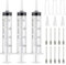 3 Stück Spritzen 20mL, Plastikspritze 20mL mit Edelstahl Nadeln, Wiederverwendbare Kunststoffspritzen für Pflanzenbewässerung, Tierfütterung, Wissenschaftliche Labors(Individuelles Paket)