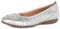 Gabor Damen Klassische Ballerinas, Frauen Flats,Slipper,Ballerina-Schuhe,Ballett-Schuhe,Ballet-Flats,Ausgehschuhe,Silber,42.5 EU / 8.5 UK