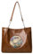 CRGANGZY Women Retro Elephant Umhängetasche große Kapazität Trendy Umhängetasche PU Leder Vielseitige Umhängetasche Reise Einkaufstasche (braun)