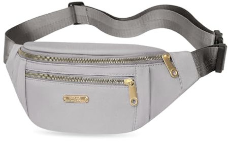 GIDWRIY Sac Banane Waterproof Bandoulière Sport Waist Pack, Fanny Pack Réglable