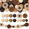 UNOZAVER Lot de 72 perles en silicone en forme de fleurs multicolores pour bricolage, porte-clés, fabrication de bijoux, colliers, bracelets, stylos (marron)