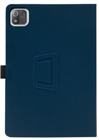 INSOLKIDON Compatible con Acer Iconia Tab A10-21-A0T7 10-Inch Tablet Funda Protectora de Cuero Bumper Protección Carcasa con Soporte Función, Auto-Sueño/Activación Funda Plegable (Azul Marino)