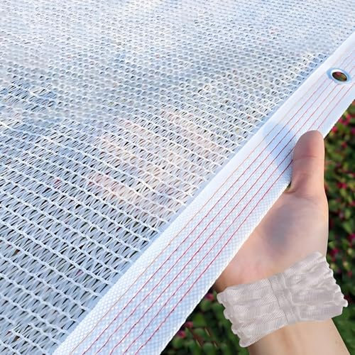 Générique Filet D'ombrage Pergola avec Œillets, Toile Ombrage Exterieur 1x1.5m 2.5x3 2x10m 3x3 3x4m 4x4m 4x6m 1.5x10m 90% Voile D'ombrage pour Jardinage Serre Potager Extérieur Protection(4x4 M)