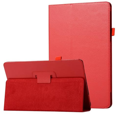 Custodia per tablet in pelle testurizzata compatibile con Huawei Mediapad M2 8.0, sottile, pieghevole, con supporto, antiurto, con supporto ZY (rosso)
