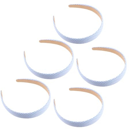 IWOWHERO 5 Stück Teiliges Modische Kariert Haarreifen Damen Haarschmuck Leicht Langlebig Passend für Frauen Mädchen Alltag und Besondere Anlässe Elegant und Komfortabel
