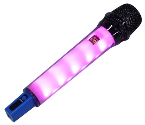 BAZEITFLOW Wireless Karaoke Microphone Handheld with Gradient Rgb Light Portable Dynamic Mic for Mobile Phone Live Streaming Home Singing Outdoor Ktv and Podcast Performances