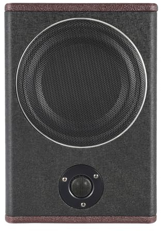 600W Autoradio, 8 Aktives Auto Audiosystem Untersitz Subwoofer Aktiv, Flacher Auto Lautsprecher mit Verstärker, Ansprechfrequenz 40-200Hz Stereo Car Speakers Radio, Schwarz, für PKW, LKW oder Jeeps