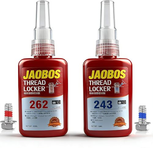 Nimblia Schraubensicherung Mittelfest 50+50ml, Blau und Rot, Schraubensicherungslack, Schraubenkleber für Anaerobe Aushärtung, Schrauben, Bolzen Befestigungen, Verhindert Lockerungen und Leckagen
