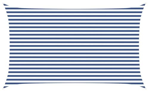 vidaXL Sonnensegel Blau und Weiß 5 x 3 m 100% Polyester Oxford, Outdoor Schatten, UV-beständig, rechteckiger Pavillon, Polyesterüberzug, moderner Balkon, wasserdicht am Pool