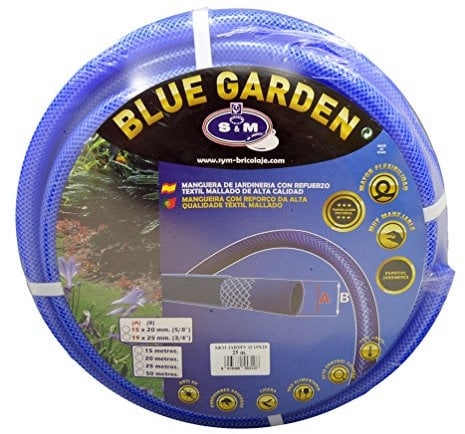 S&M 553127 Manguera De Jardinería Reforzada, 19 X 25 Mm, Azul