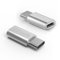 REY Adaptador Micro USB Hembra a USB 3.1 Tipo C Macho Conector Conversor Gris
