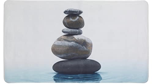 WENKO Wanneneinlage Meditation, Antirutsch-Badewannenmatte mit Saugnäpfen