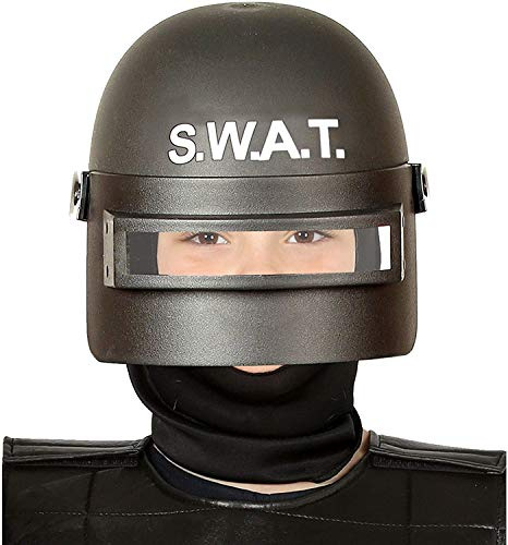 FIESTAS GUIRCA, S.L. Swathelm für Kinder | Der Helm macht die SWAT-Rolle sofort erkennbar und ergänzt Kinderkostüme als markante Kopfbedeckung.