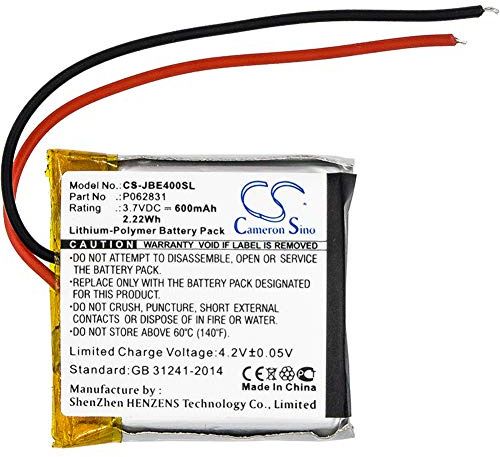 CS-JBE400SL Akku 600mAh Kompatibel mit [JBL] Synchros S400BT, Tune 600BT Ersetzt P062831