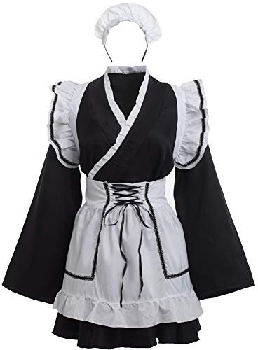 GRACEART Anime Cosplay Französisch Maid Schürze Kostüm Set Halloween Cosplay