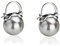 YAXUN Orecchini di Perle da Donna in Argento con 15mm di Grigio Argento Grande Perla Orecchini Pendenti, Regalo di Gioielli per le Donne e Ragazze