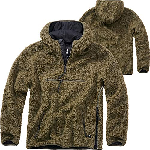 Brandit Teddyfleece Worker Pullover, color: olive, size: M